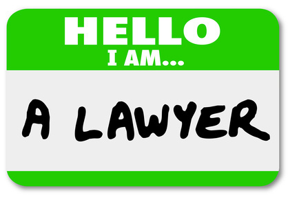 Lawyer Hello Name Tag Attorney Lawsuit Justice